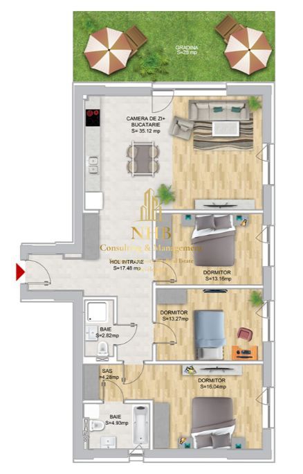 Apartament de 4 camere + curte + loc de parcare - 1 Mai / Domenii - Poză 12