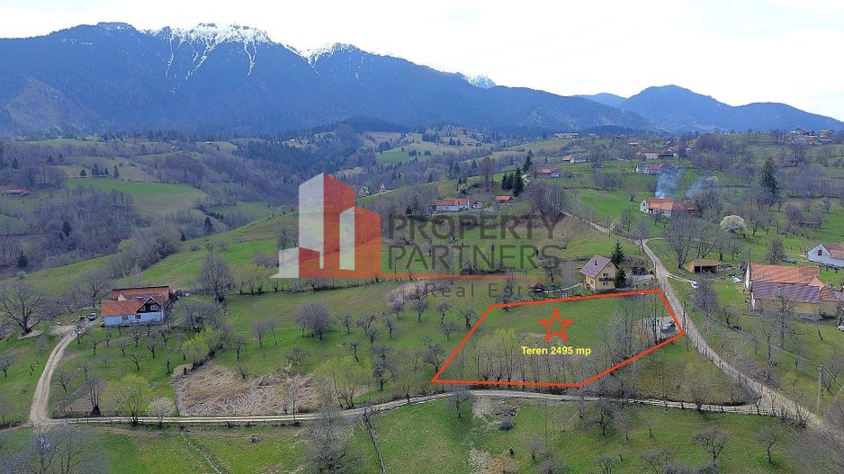 TEREN 2.495 MP | BRAN – SOHODOL | VEDERE PANORAMICĂ SPRE BUCEGI - Poză 1