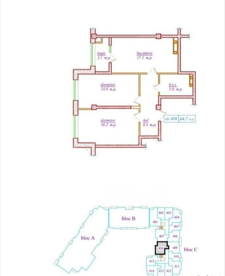 Vânzare, apartament, 2 camere, str. Nicolae Dimo, Durlești - Poză 1