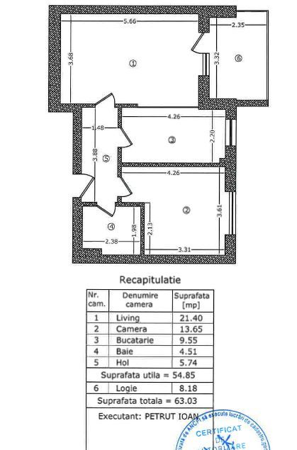 APARTAMENT 2 CAMERE | AQUA CITY | MOBILAT+UTILAT - Schiță 14