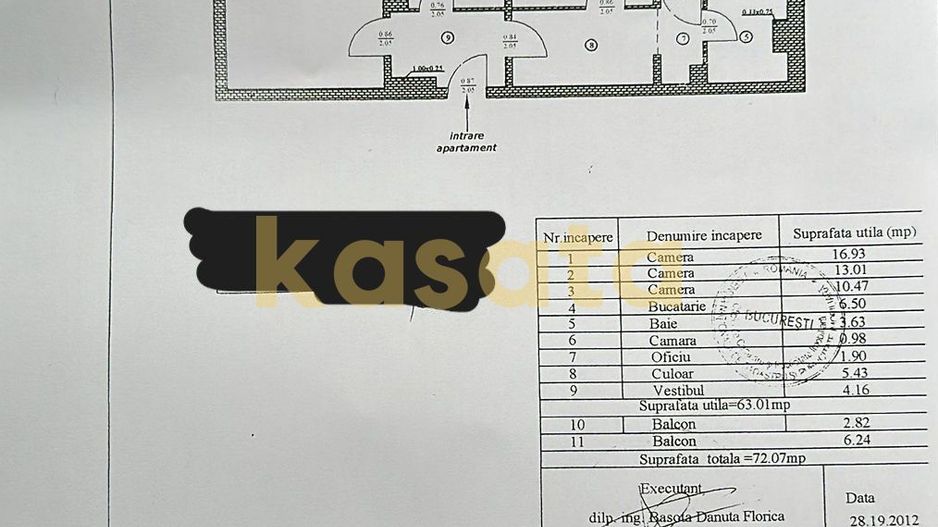 Apartament 3 Camere | Gorjului | Metrou | Etaj Intermediar - Schiță 23