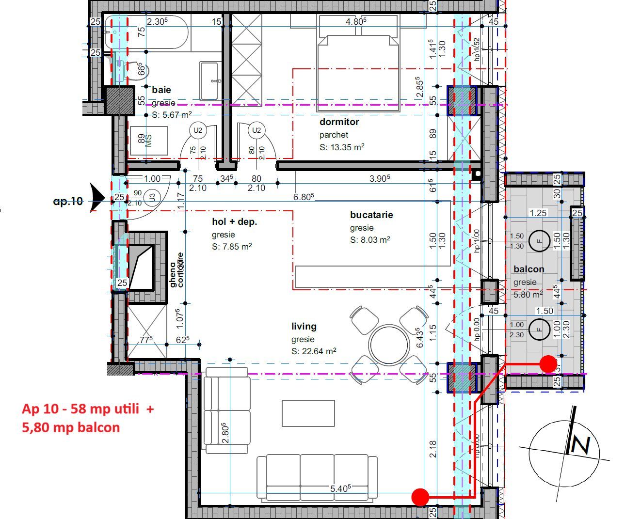 Dâmbovița-Șagului | Bloc Nou | 2, 3 și 4 Camere | Penthouse | Parcare subterana - Poză 8
