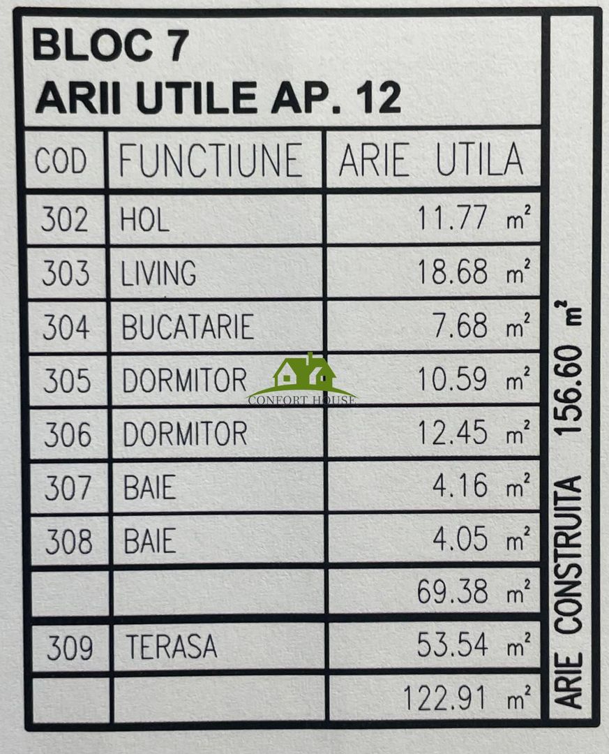 Apartament 3 camere, bloc nou, P+3, Ap.12 Et.3, Bl.7 - CP2463048 - Poză 6