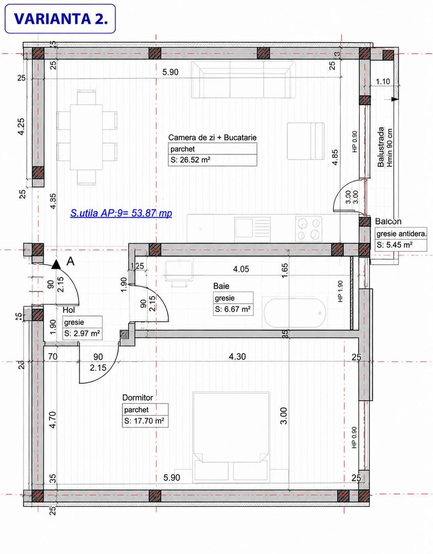 COMISION 0%|Apartament 2 camere | 53,87 mp | Giroc | Parcare Inclusa - Poză 8