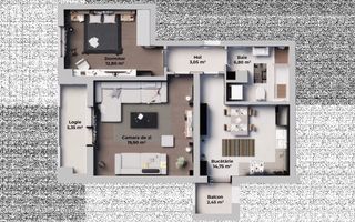 Apartament cu 3 camere, s.utila 70.15 mp.  bloc cu lift-  loc de parcare - Poză 1