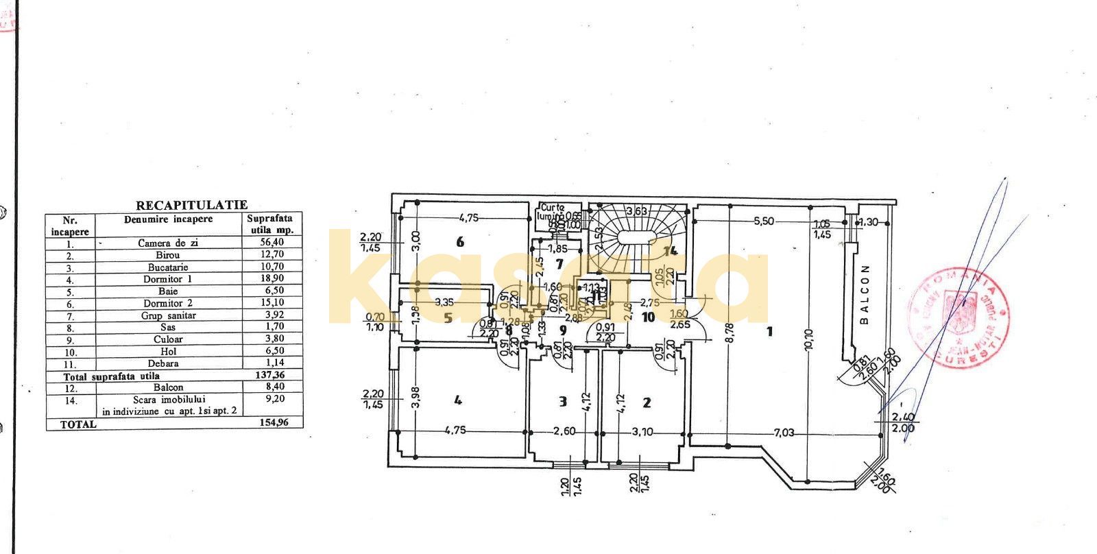 4 Camere | Primăverii | 2 Băi | Etaj 2 | Living Generos - Schiță 12