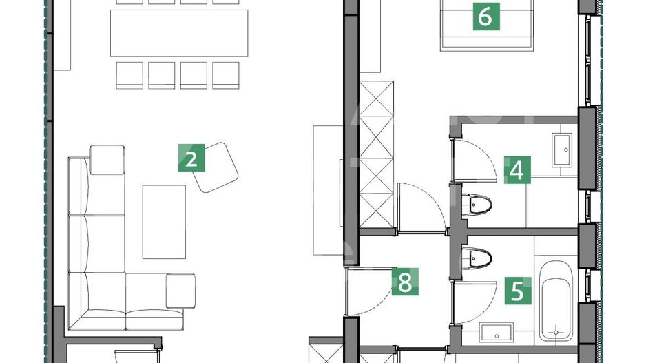 Apartament cu 3 camere, vedere spre lac, Sisești - Schiță 10