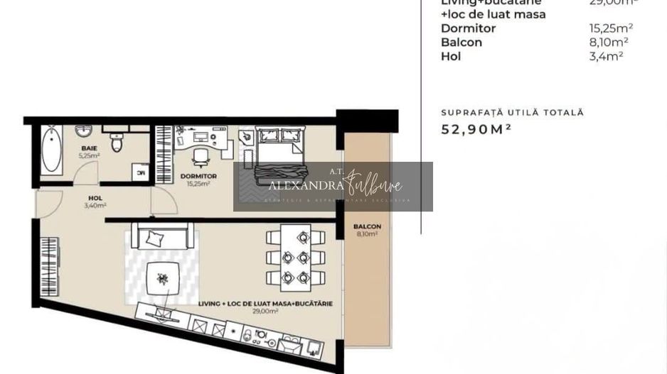 Apartament nou de vânzare | 2 camere | etaj intermediar | balcon - Poză 1