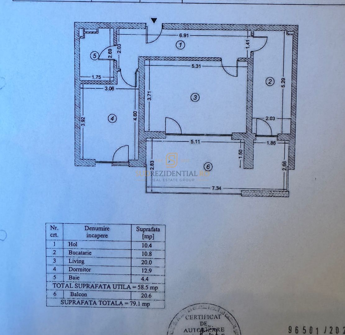 Apartament 2 camere cu terasa in Sector 4, Metalurgiei LIDL, KAUFLAND - Schiță 8