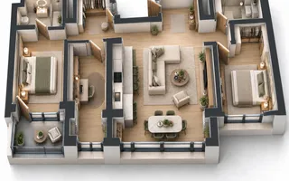 Apartament 4 camere, 112 mp utili, etaj 7 – Ivory Residence Pipera | - Poză 20