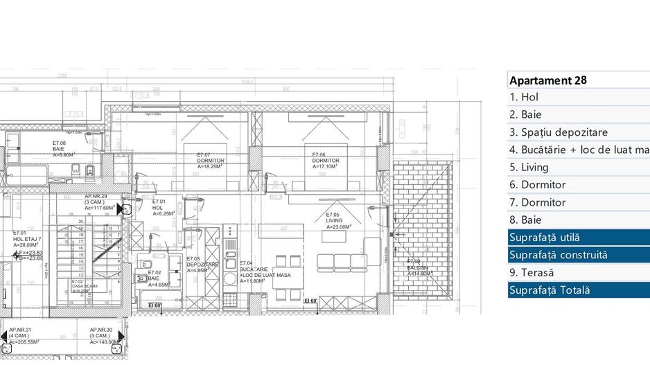 3 camere PREMIUM| 94mp + 13.20 mp  terasa - Schiță 18