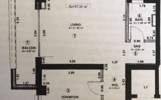 Apartament 2 camere Aradului bloc nou - Schiță 6