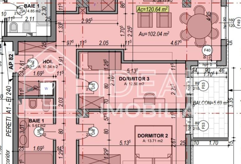 Apartament generos cu 4 camere si balcon,  102 mp utili, zona Turnisor - Poză 11