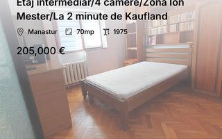 Etaj intermediar/4 camere/Zona Ion Mester/La 2 minute de Kaufland - Poză 1
