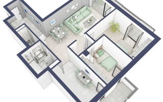 Apartament 3 camere | Balcoane 16.1 mp | Etaj 2 | Turnisor - Poză 2