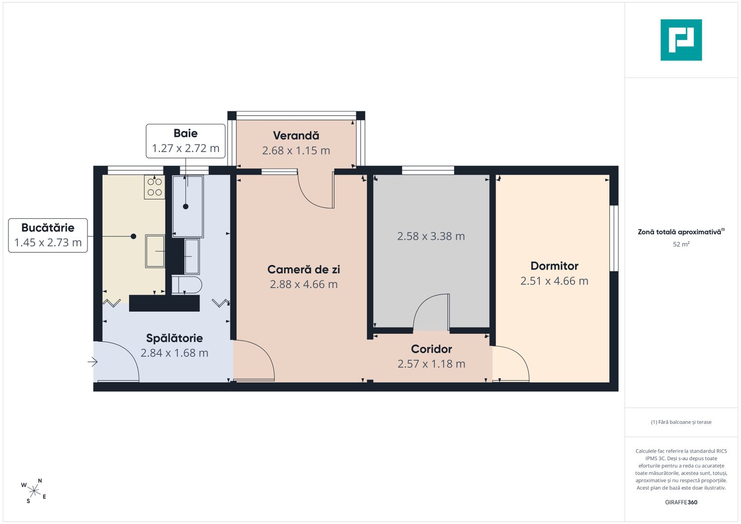 Apartament cu 3 camere în zona Spitalul Județean - Poză 13