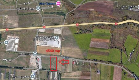 Teren intravilan industrial 4540 m Cristian Sibiu