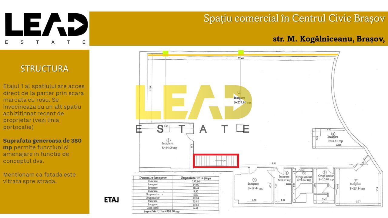 Spatiu comercial de inchiriat, 1974 mp utili, Centrul Civic Brasov! - Poză 5