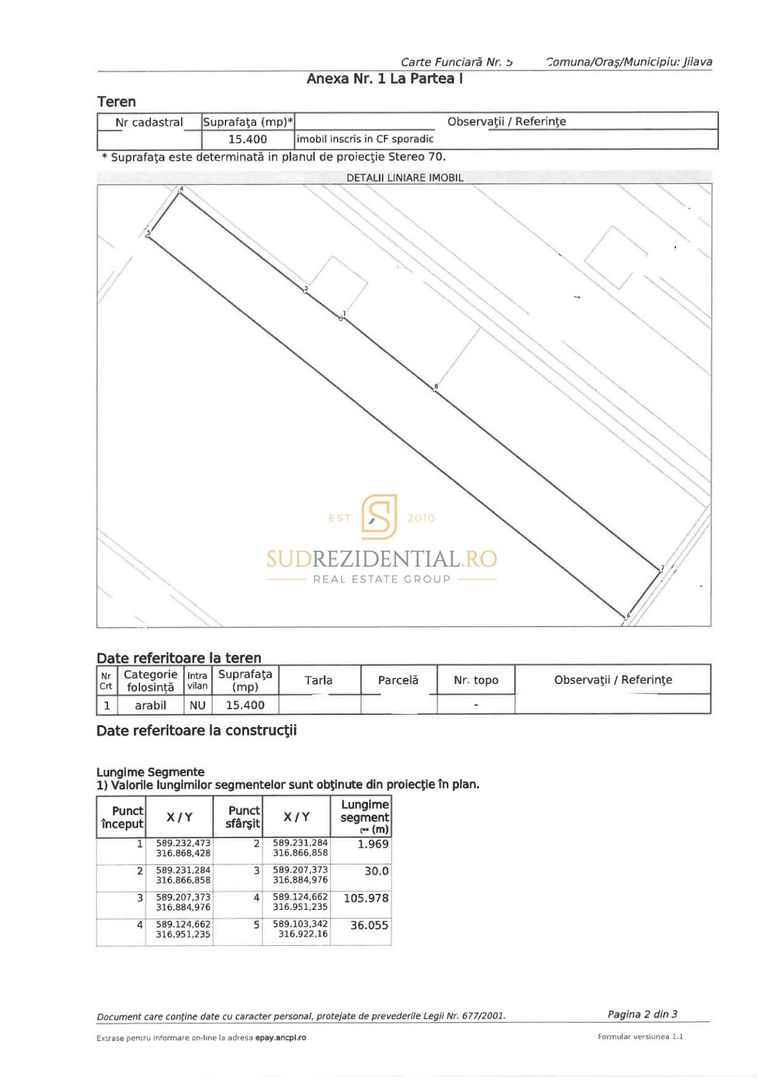 Teren intravilan 15.400 mp | 39 ml deschidere | Sector 4 – Jilava - Schiță 5