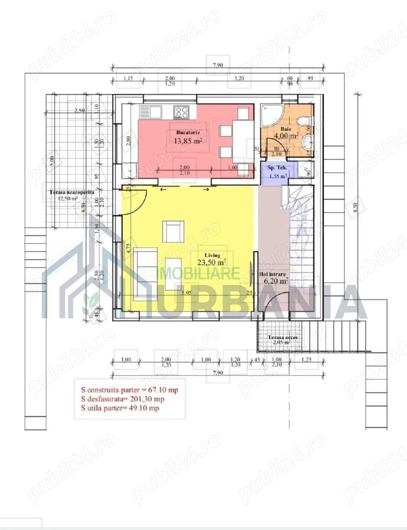 Teren intravilan central Iași, 451 mp, cu autorizație de construcție vila - Poză 5