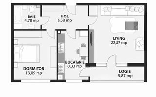 Apartament 2 Camere, 1 Decembrie 1918, Bloc 2020, Parcare, Etaj 2/3 - Poză 8