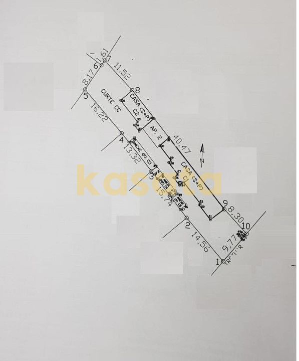 Teren de vanzare 582 Mp. - Zona Ion Mihalache/Piata 1 Mai - Schiță 2