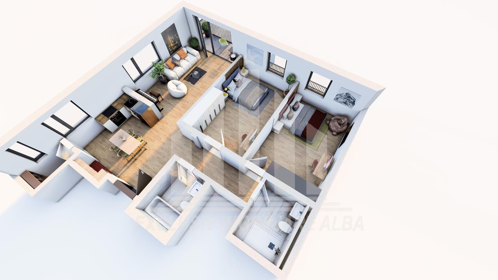 Apartament cu 3 camere, Cetate, Bloc Nou - Poză 4