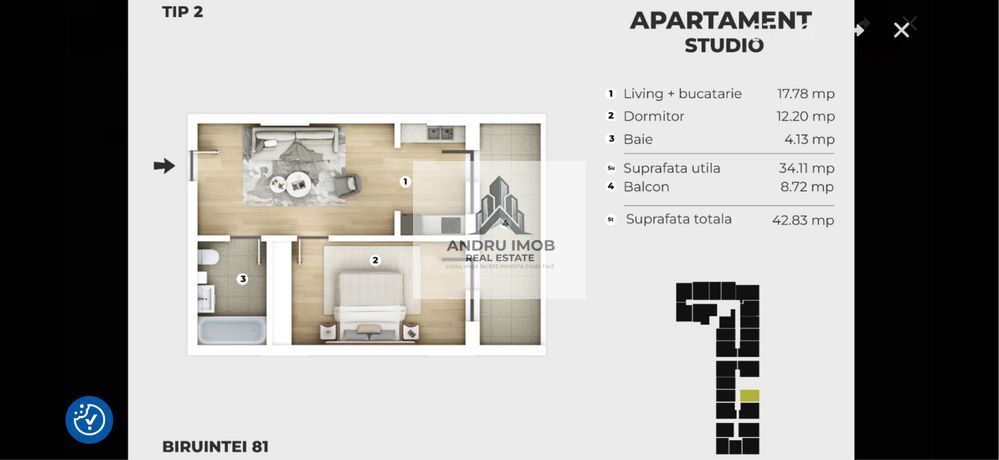 Studio strada Biruintei - Poză 2