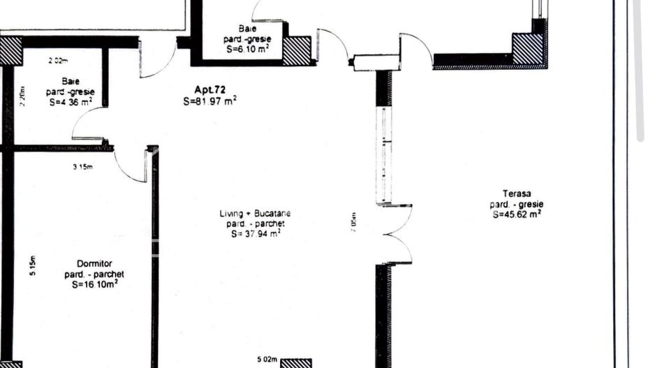 Penthouse cu 3 camere si terasa Mobilat si Utilat, zona Doamna Stanca - Schiță 22