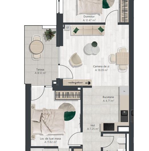 Apartament superb cu 3 camere | Denya Forest - Schiță 9