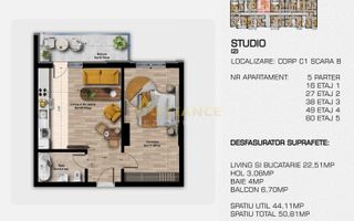 STUDIO PREMIUM DE VÂNZARE COMPLEX NOU, 5 MINUTE METROU BERCENI - Poză 9