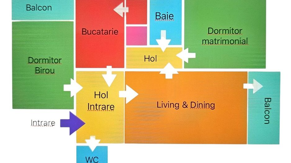 Apartament de inchiriat 3 camere, 2 bai,  71mp,  în zona Domenii - Schiță 25