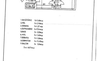 Apartament 2 camere, etaj 2, mobilat/utilat complet in zona Dristor - Parc IOR - Schiță 15