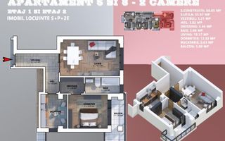 Apartament 2 camere, bloc nou, 1 Mai - Poză 2