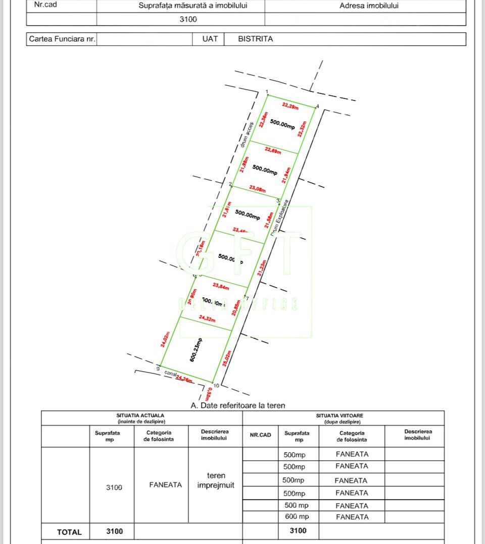 Teren intravilan 3100 mp-parcelabil-utilitati-ideal casa P+2E-Viisoara - Poză 3