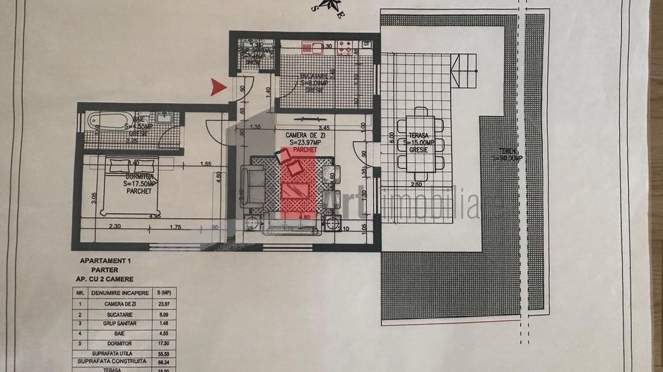 Apartament 2 camere si curte proprie centru Popesti - Poză 2