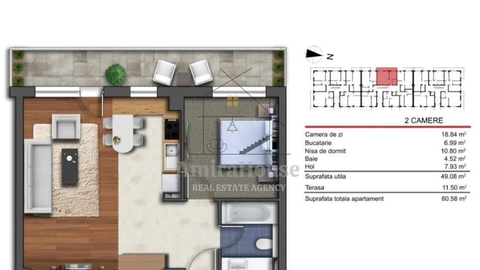 Apartament 2 camere, finisat, mobilat, parcare, Iris zona Lukoil - Poză 16