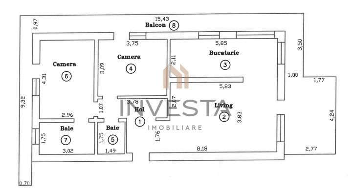 Oportunitate | Apartament 3 camere + parcare  | Andrei Muresanu - Schiță 14