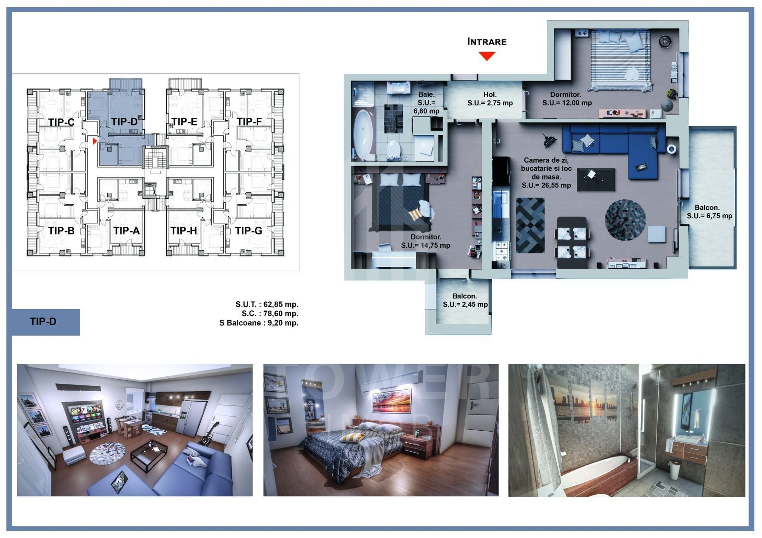 Apartament rezidențial NOU 3 camere - Poză 9