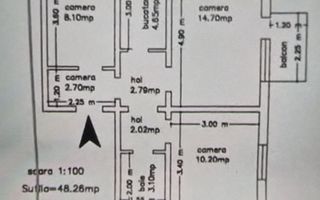 Apartament decomandat cu 3 camere în zona Mircea cel Bătrân, Iași - Poză 1