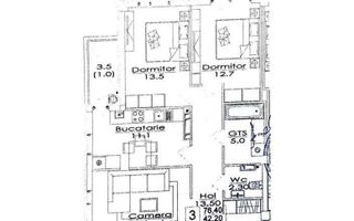 Vânzare, apartament, 3 camere, str. Durlești, Dumbrava - Poză 2