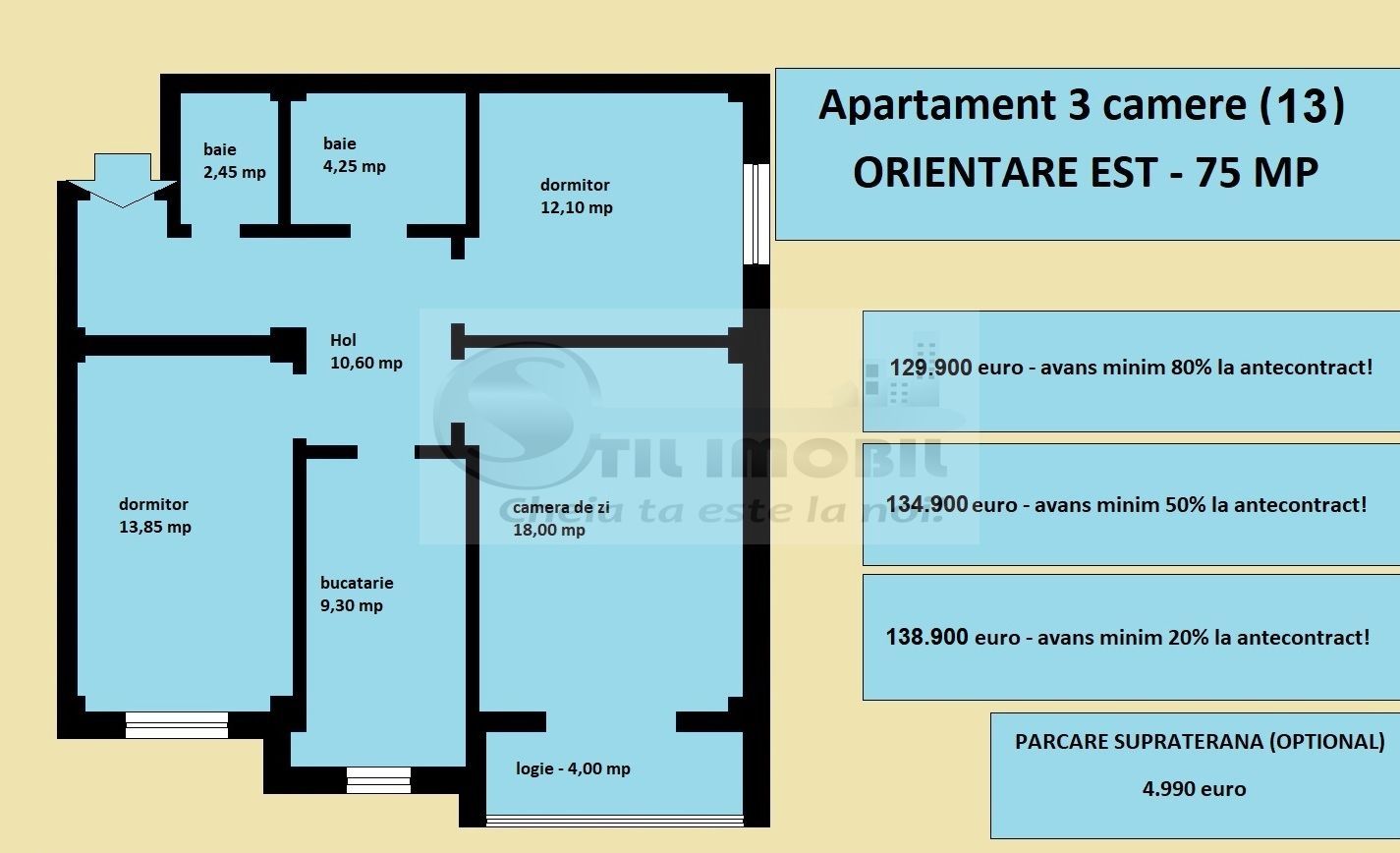 Apartament 3 camere nou de vanzare in Iasi Valea Lupului, bloc 2025 - Poză 2