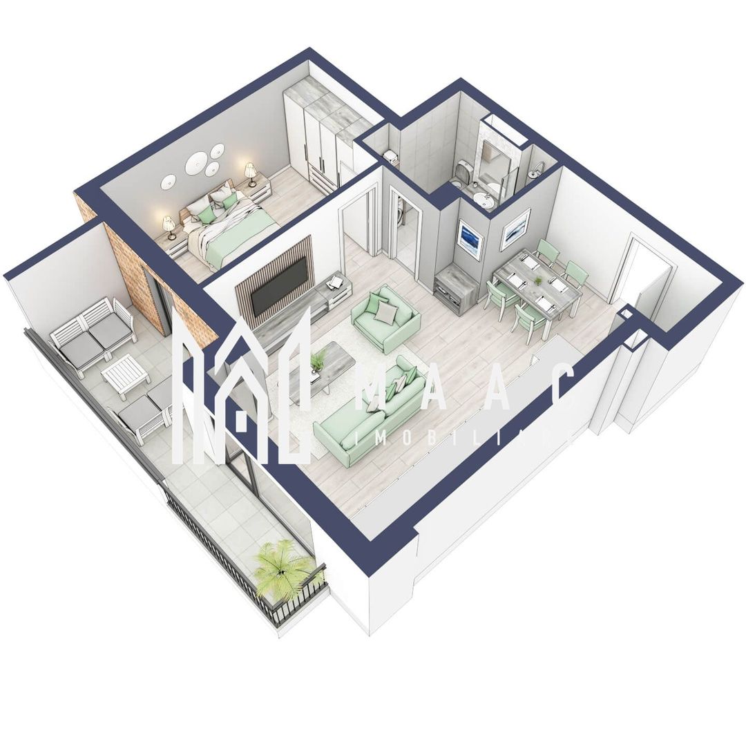 Apartament 2 camere | Etaj 1 | Balcon 9.5 mp | Turnisor - Poză 2