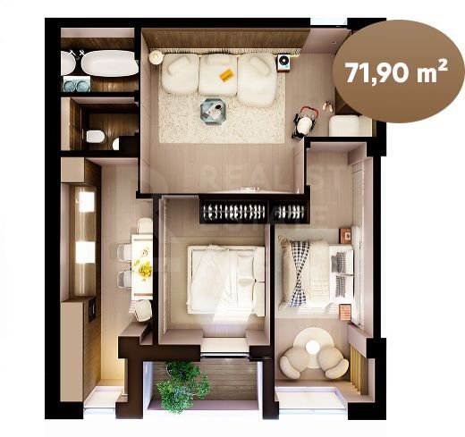 Vânzare, apartament, 3 camere, str. Nicolae Dimo, Durlești - Poză 1