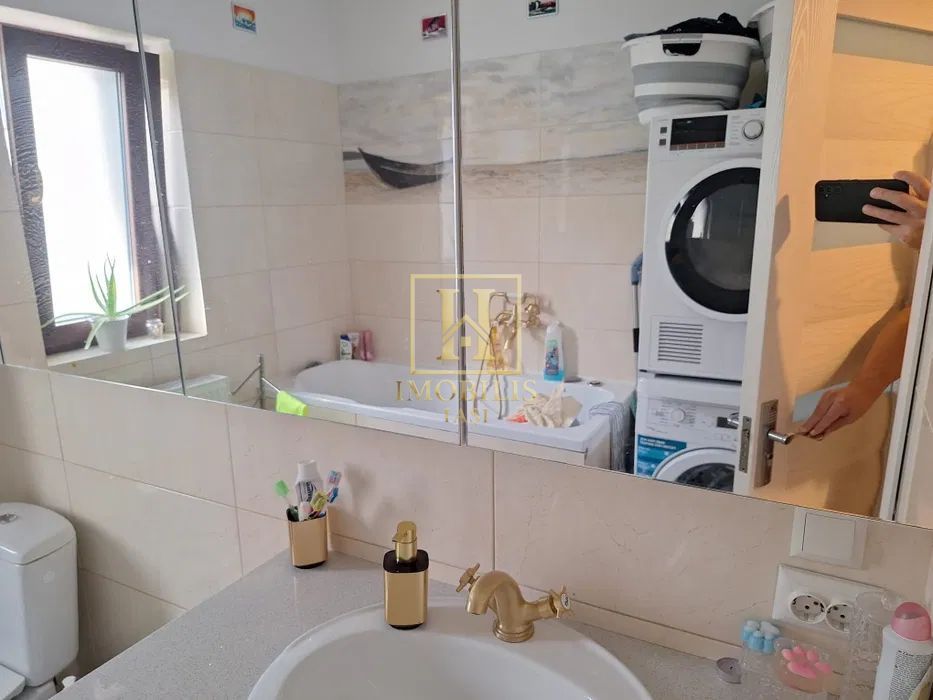 Apartament 3 camere Dec 60 mp mobilat cu gradina Bucium 100000 euro - Poză 6