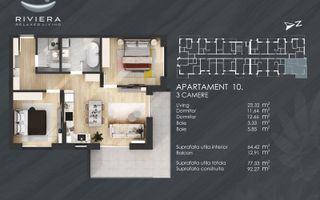 Apartament nou, 3 camere in complexul Riviera Oradea - Poză 2