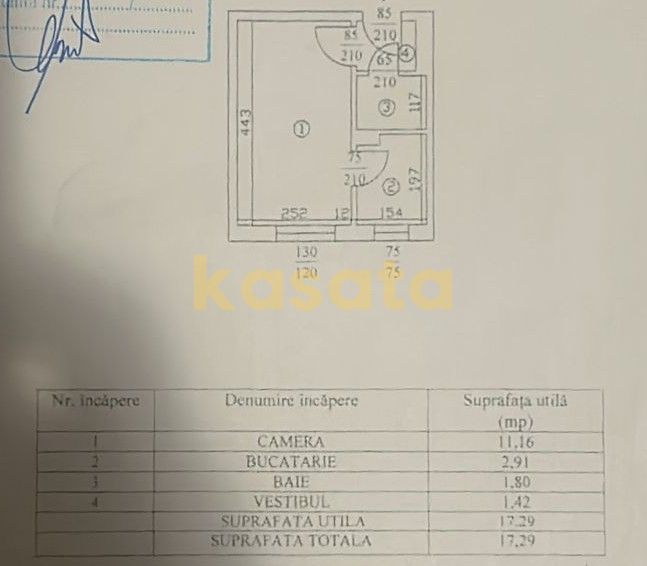 Garsonieră renovată 🏡 | Etaj intermediar 🏢 | Metrou 5 min 🚇 - Schiță 9