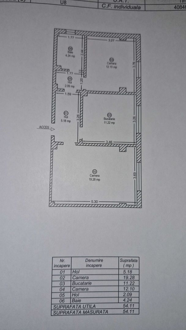 Sagului-Brancoveanu | 2 Camere | Decomandat  | Etaj Intermediar. - Schiță 8