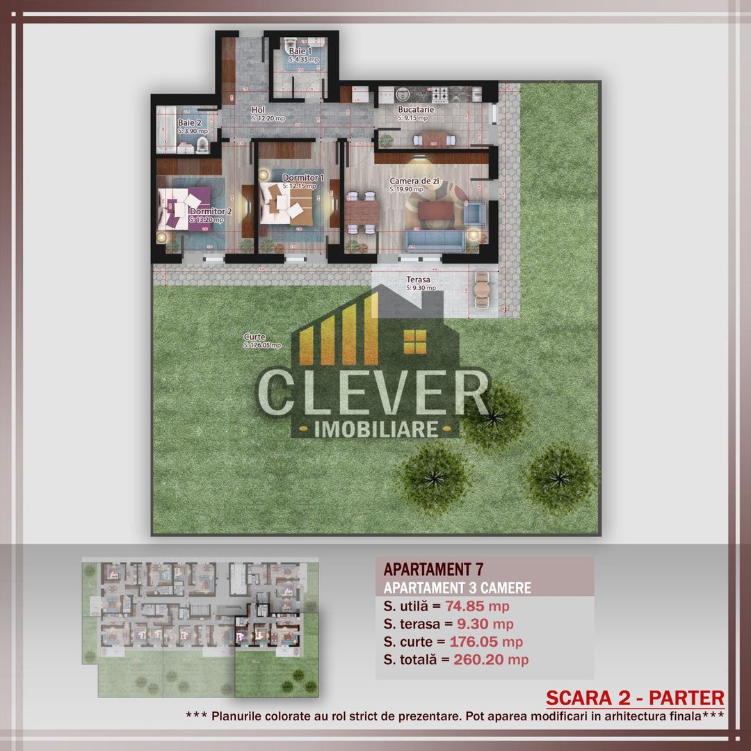 Apartament superb 3 camere cu gradina 176mp Metrou N. Teclu - Poză 1