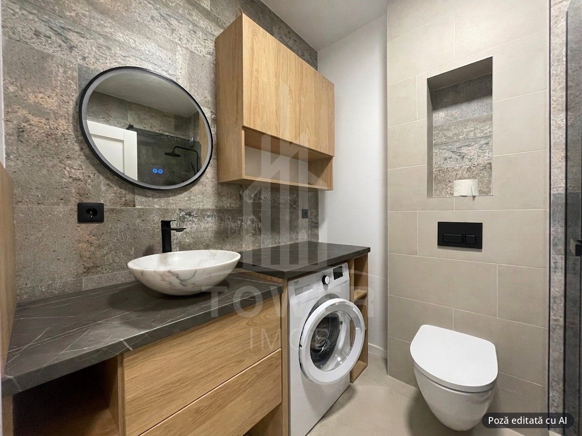 Apartament 2 camere decomandat,et 1-55mp,mobilat,6mp balcon,zona Brana-Selimbar - Poză 11